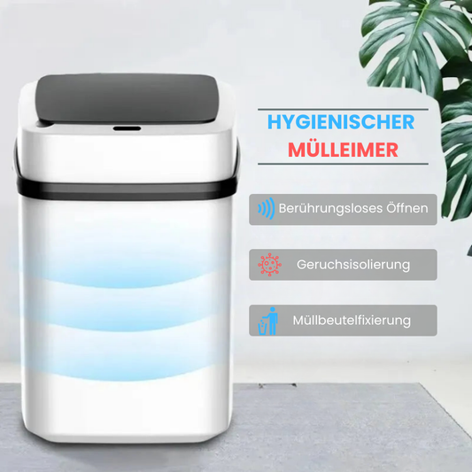 AbfallWächter | Küchen-Mülleimer - Badezimmer Mülleimer Automatik 13L